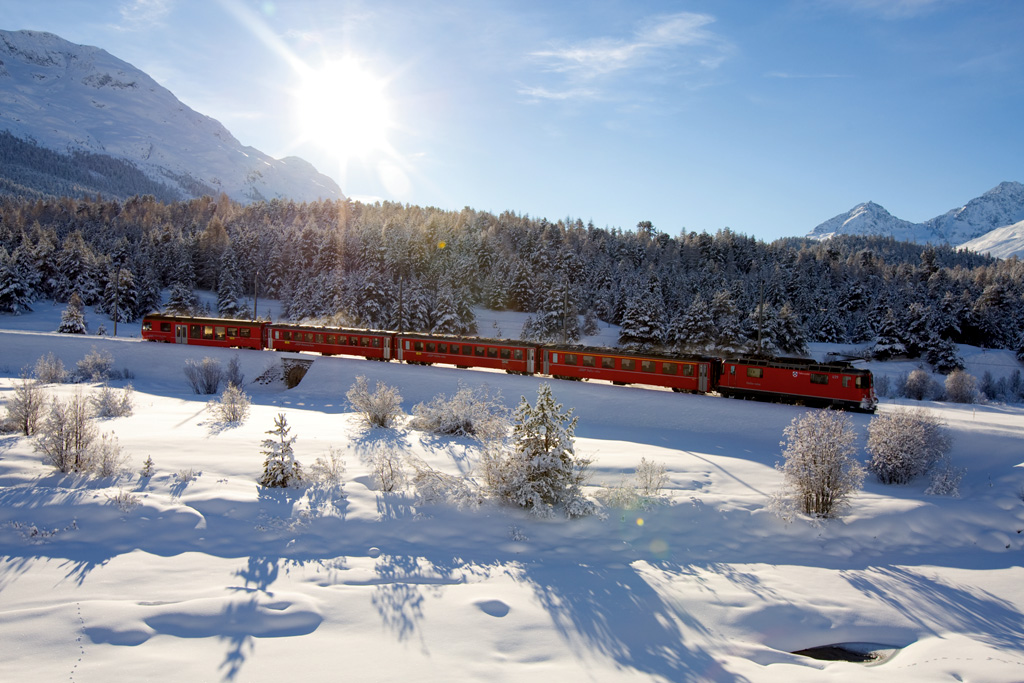 Rhtische Bahn bei Punt Muragl